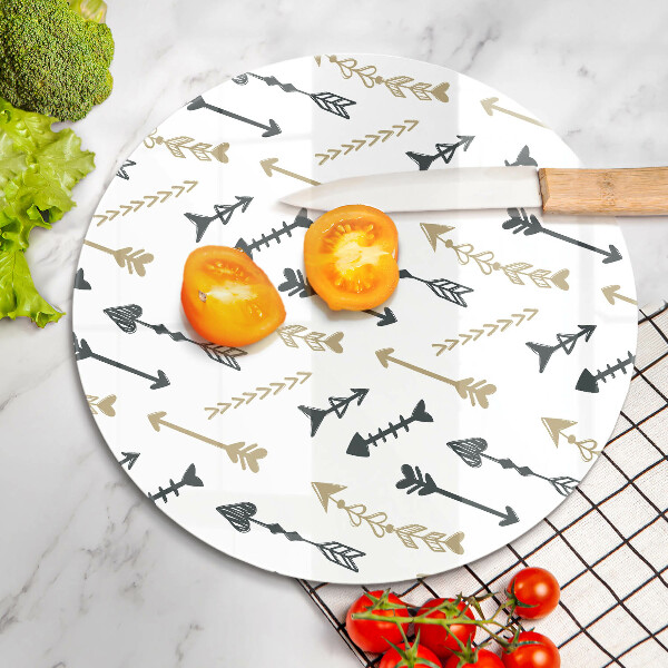 Skärbräda glas unik Boho pilar mönster