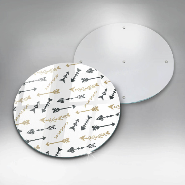 Skärbräda glas unik Boho pilar mönster