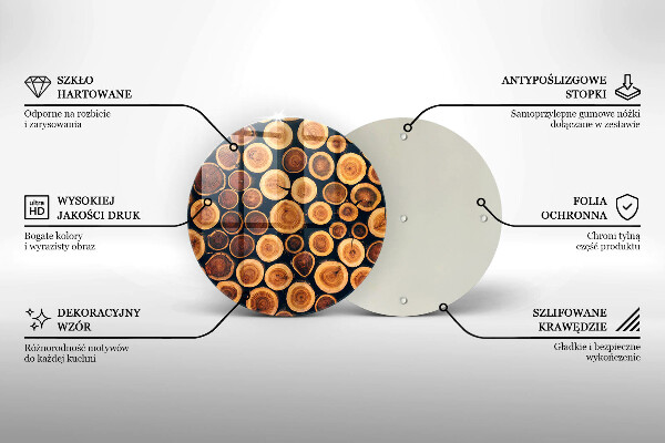 Skärbräda glas unik Trästubbar