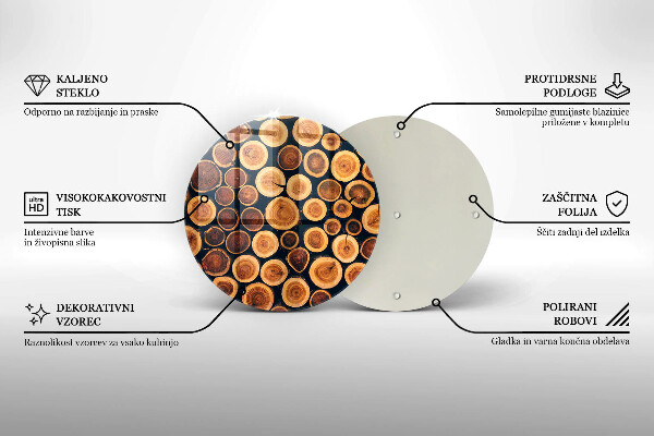 Skärbräda glas unik Trästubbar