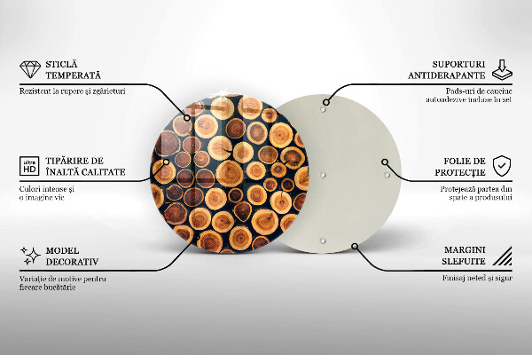Skärbräda glas unik Trästubbar