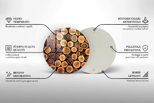 Skärbräda glas unik Trästubbar
