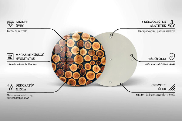 Skärbräda glas unik Trästubbar