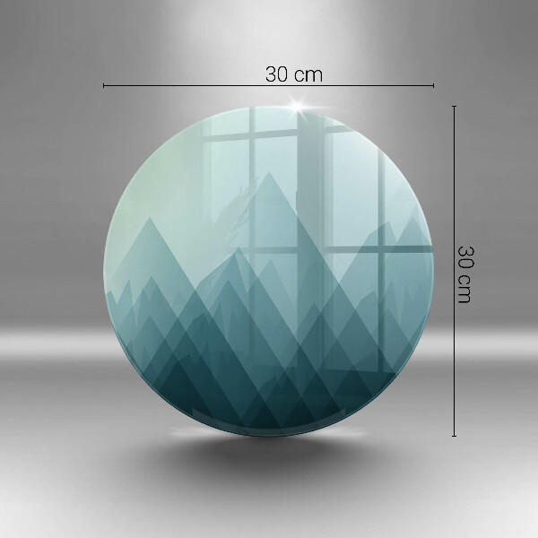 Skärbräda glas unik Abstrakta berg