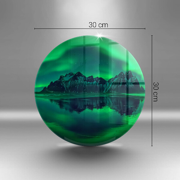 Skärbräda glas unik Norrskenslandskap