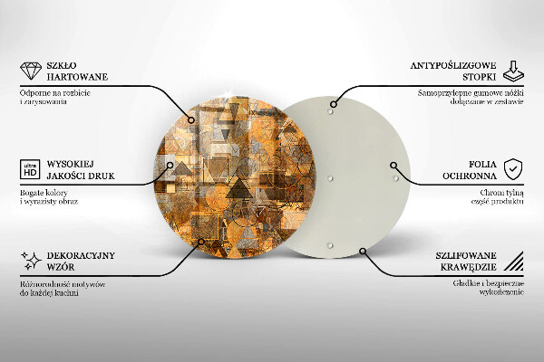 Skärbräda glas unik Seamless mönster av geometriska figurer