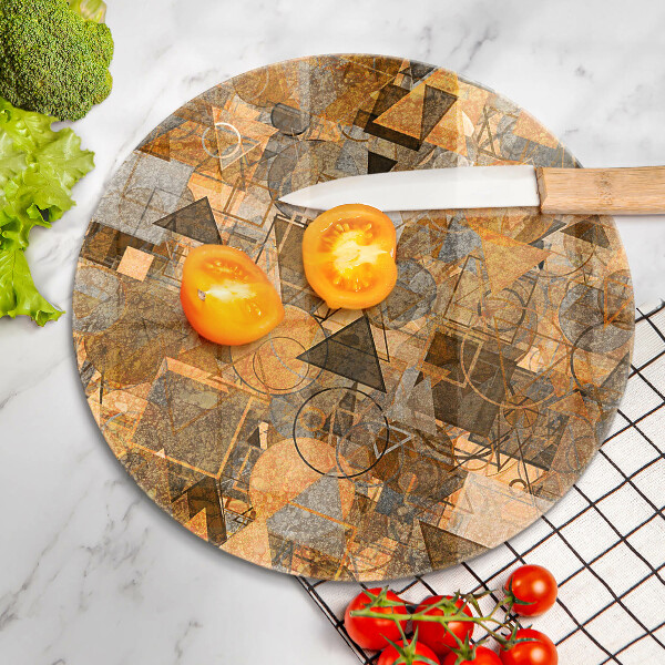 Skärbräda glas unik Seamless mönster av geometriska figurer