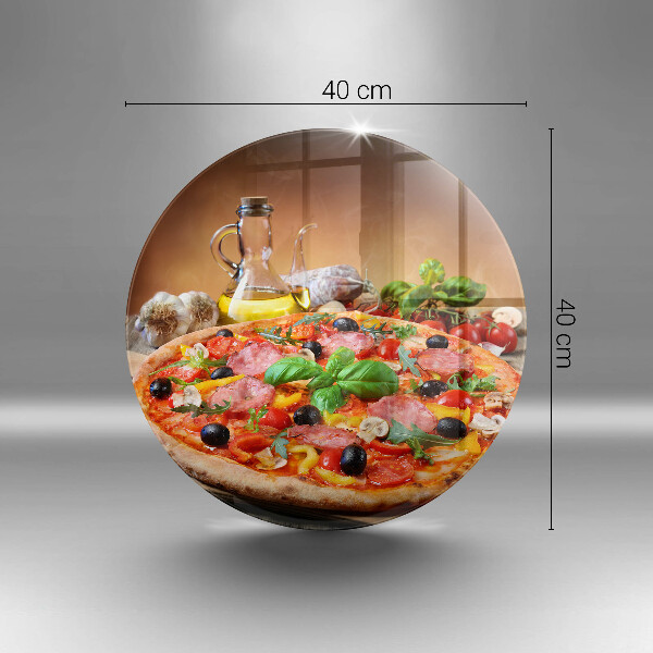 Skärbräda glas unik Italiensk pizza