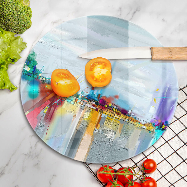 Skärbräda glas unik Målad abstraktion