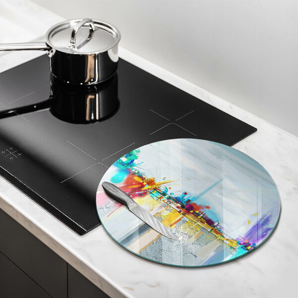 Skärbräda glas unik Målad abstraktion