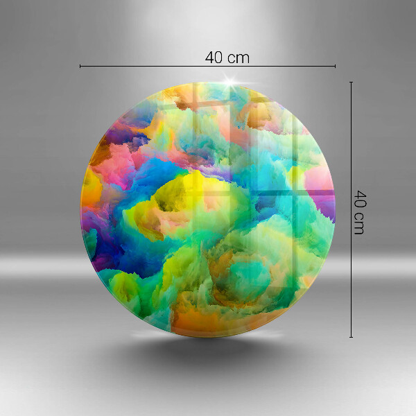 Skärbräda glas unik Färgglad abstraktion