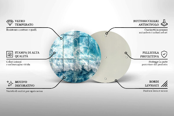 Skärbräda glas unik Havsvattenvågor