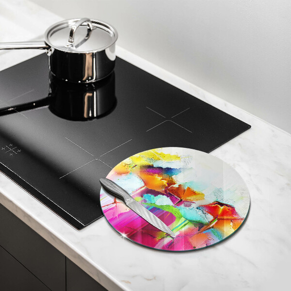 Skärbräda glas unik Målade blommor