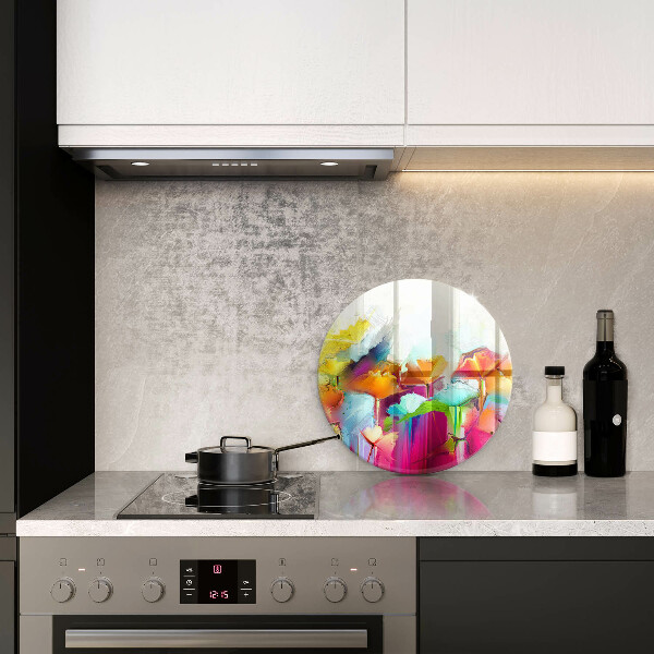 Skärbräda glas unik Målade blommor