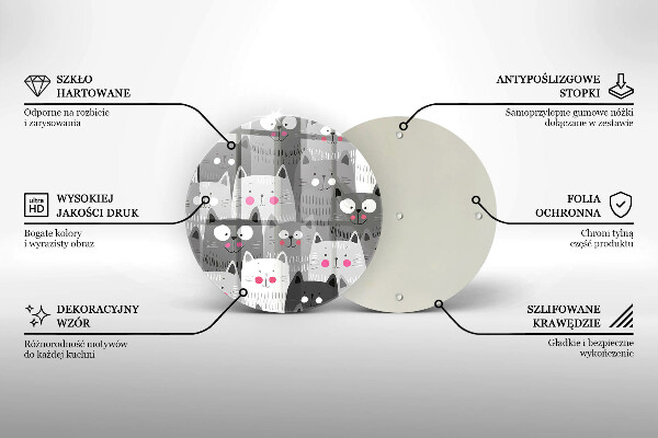 Skärbräda glas unik Katter illustration