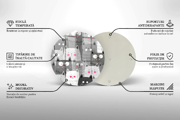 Skärbräda glas unik Katter illustration