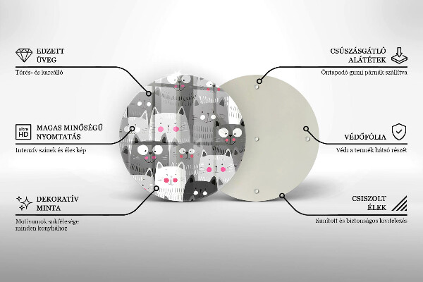 Skärbräda glas unik Katter illustration