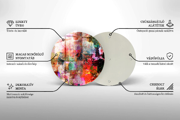 Skärbräda glas unik Måla abstraktion