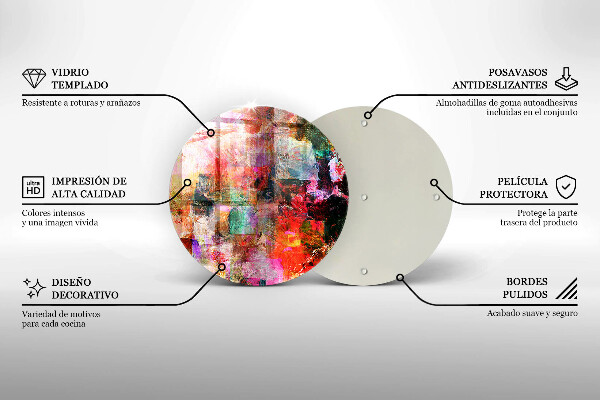 Skärbräda glas unik Måla abstraktion