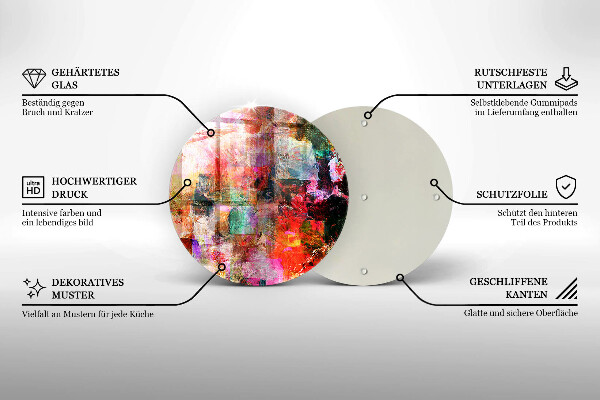 Skärbräda glas unik Måla abstraktion