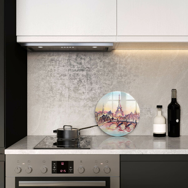 Skärbräda glas unik Landskap av Paris Eiffeltorn