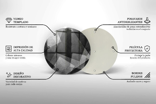 Skärbräda glas unik Geometrisk abstraktion