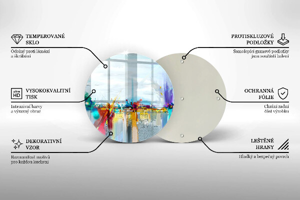 Skärbräda glas unik Målad abstraktion