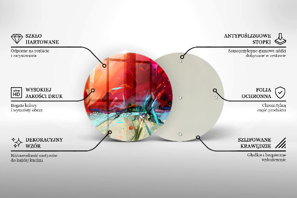 Skärbräda glas unik Målad abstraktion