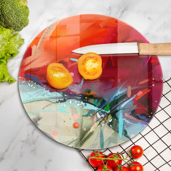 Skärbräda glas unik Målad abstraktion