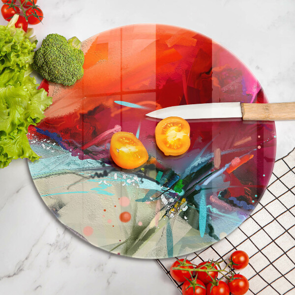 Skärbräda glas unik Målad abstraktion