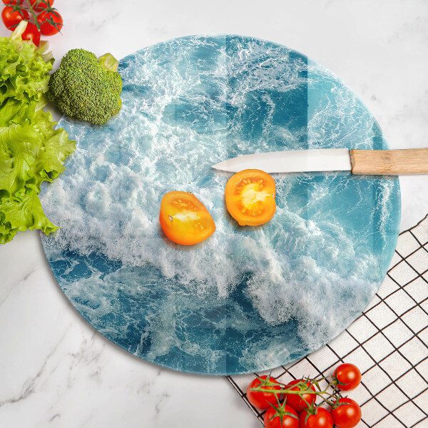 Skärbräda glas unik Havsvattenvågor