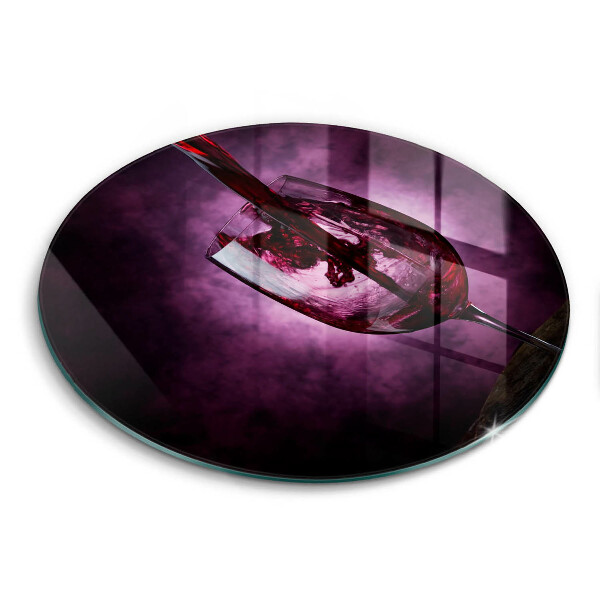 Skärbräda glas unik Ett glas vin