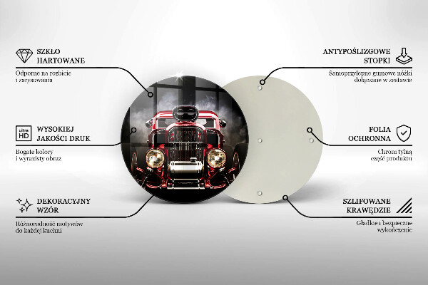 Skärbräda glas unik Gammal bil