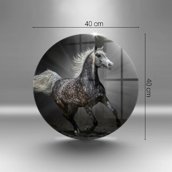 Skärbräda glas unik Häst i galopp