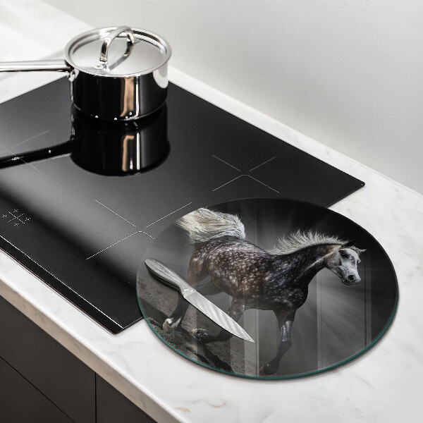 Skärbräda glas unik Häst i galopp