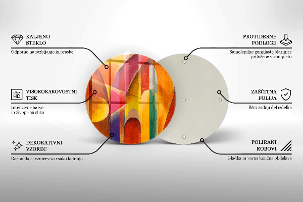 Skärbräda glas unik Färgglad abstraktion