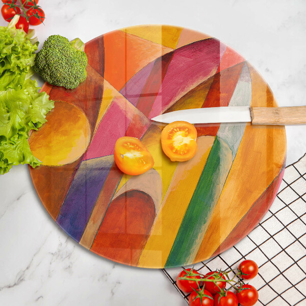 Skärbräda glas unik Färgglad abstraktion