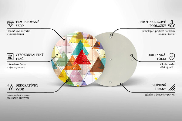 Skärbräda glas unik Målade trianglar
