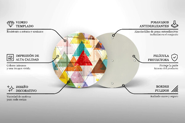 Skärbräda glas unik Målade trianglar