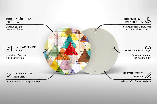 Skärbräda glas unik Målade trianglar
