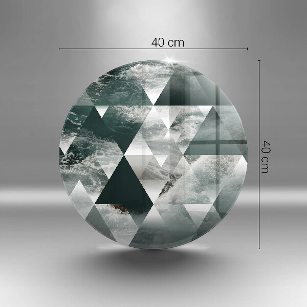 Skärbräda glas unik Trianglar och vatten