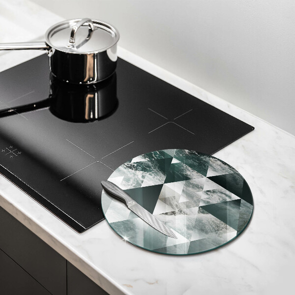 Skärbräda glas unik Trianglar och vatten