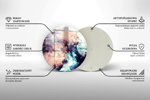Skärbräda glas unik Målad abstraktion