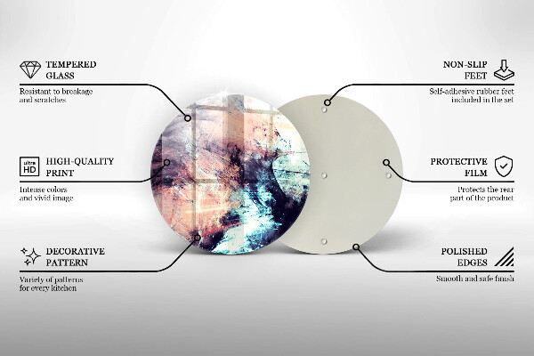 Skärbräda glas unik Målad abstraktion