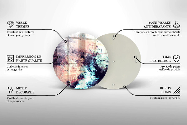 Skärbräda glas unik Målad abstraktion