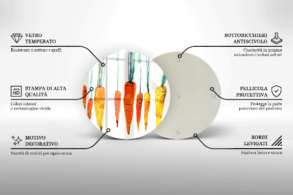 Skärbräda glas unik Morot illustration