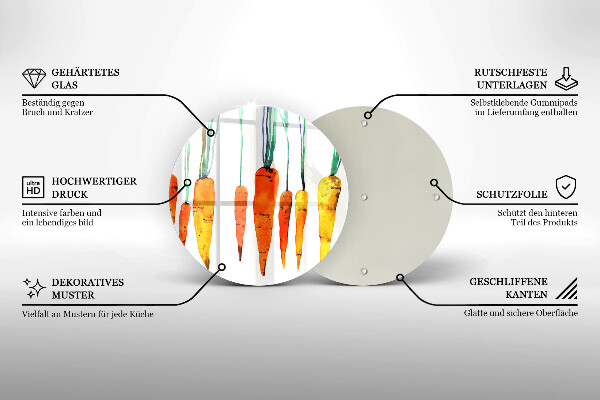 Skärbräda glas unik Morot illustration