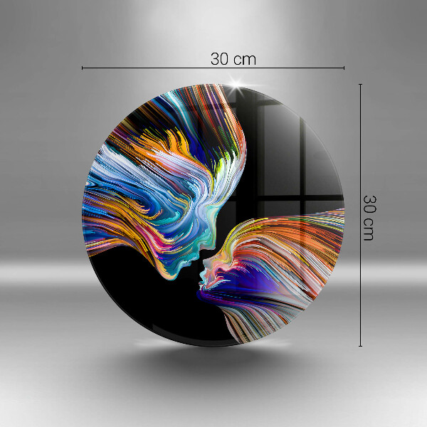 Skärbräda glas unik Kyss abstraktion