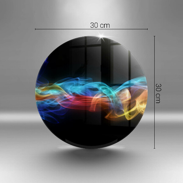 Skärbräda glas unik Färgglad rök
