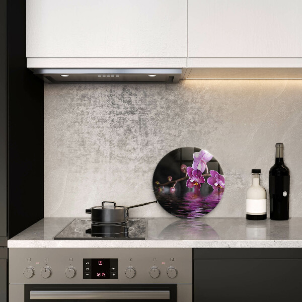 Skärbräda glas unik Orkidé zen vatten